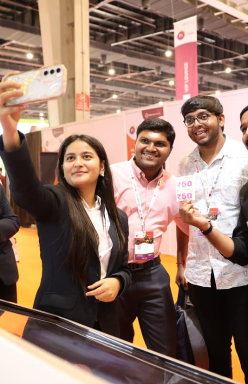 Visitors along the hallway at Fi India