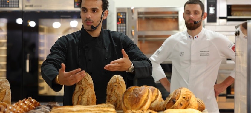 Exhibitor demonstrating