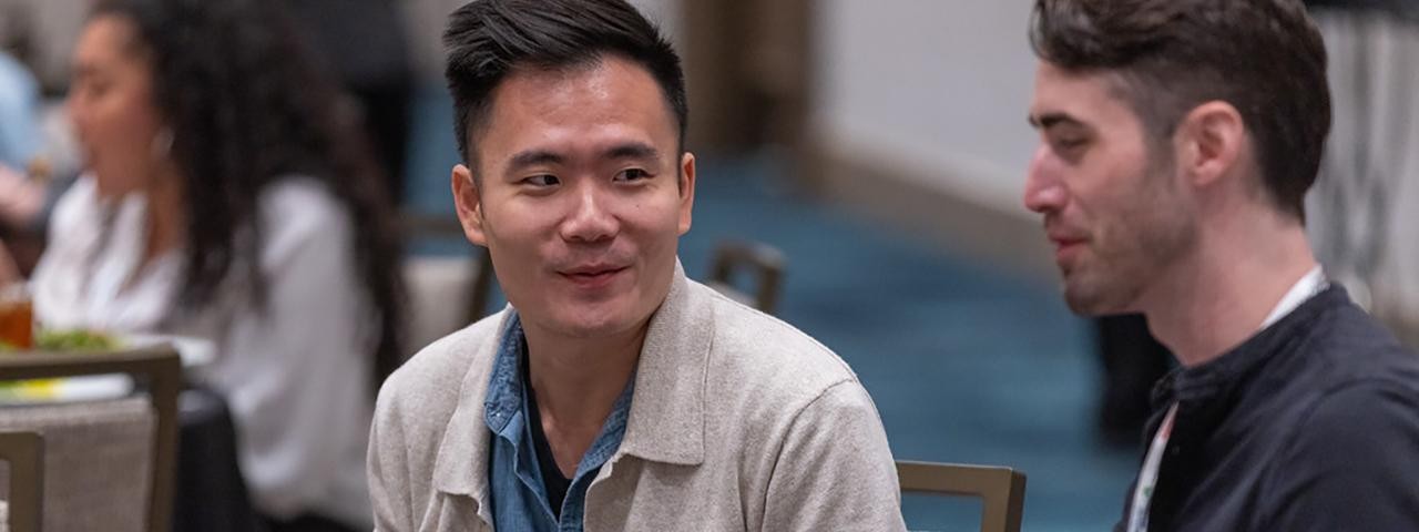 Attendees at Fi Europe are talking