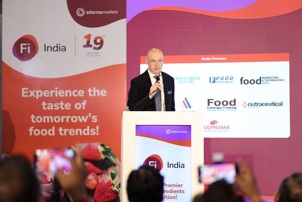 Speaker on stage at Fi India